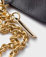 Prada Saffiano leather card holder with shoulder strap - Image 2